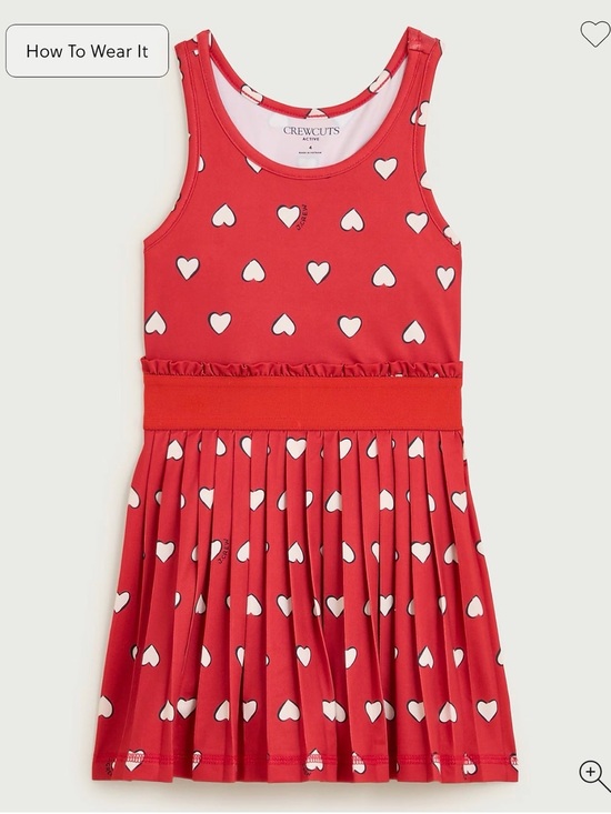 Crewcuts Other - Crewcuts Red Tank Dress with White Heart Print tennis performance wear workout